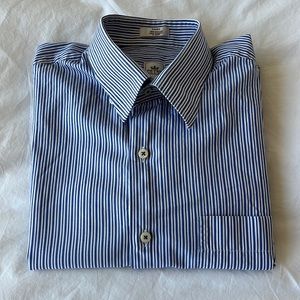 Peter Millar Blue Stripe Dress Shirt